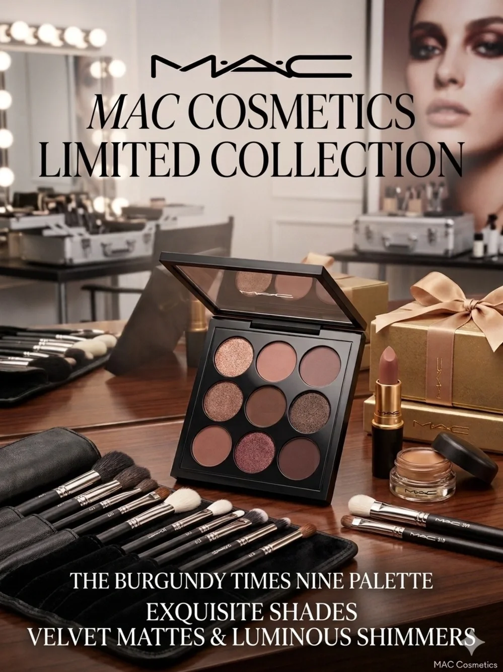 ✨ RARE & DISCONTINUED ✨ MAC      Burgundy Times Nine Eyeshadow Palette